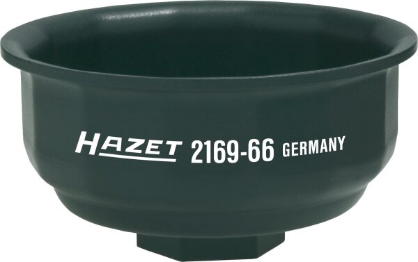 HAZET Ölfilter-Schlüssel 2169-66 - Vierkant12,5 mm (1/2 Zoll) - Rillenprofil - 76 mm