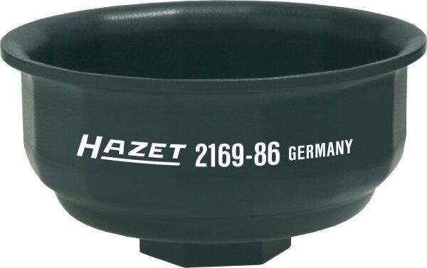 HAZET Ölfilter-Schlüssel 2169-86 - Vierkant12,5 mm (1/2 Zoll) - Rillenprofil - 97 mm