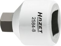 HAZET Bremssattel Schraubendreher-Steckschlüsseleinsatz 2584-8 - Vierkant10 mm (3/8 Zoll) - Innen-Sechskant Profil - 8 mm