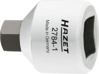 HAZET Bremssattel Schraubendreher-Steckschlüsseleinsatz 2784-1 - Vierkant10 mm (3/8 Zoll) - Innen-Sechskant Profil - 7 mm