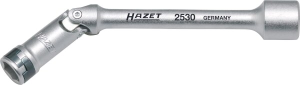 HAZET Glühkerzen Steckschlüssel 2530 - Vierkant10 mm (3/8 Zoll) - Außen-Sechskant-Tractionsprofil - 10 mm