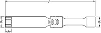 HAZET Glühkerzen Steckschlüssel 2530 - Vierkant10 mm (3/8 Zoll) - Außen-Sechskant-Tractionsprofil - 10 mm