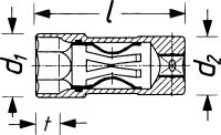 HAZET Zündkerzen-Schlüssel 4766 - Vierkant10 mm...