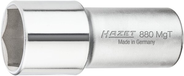 HAZET Zündkerzen Steckschlüsseleinsatz 880MGT - Vierkant10 mm (3/8 Zoll) - Außen-Sechskant Profil - 20.8 mm - 13?16 ?