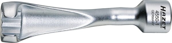 HAZET Einspritzleitungs-Schlüssel 4550-1 - Vierkant12,5 mm (1/2 Zoll) - Außen-Doppel-Sechskant Profil - 17 mm