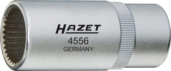 HAZET Druckventilhalter-Werkzeug 4556 - Vierkant12,5 mm (1/2 Zoll) - Außen-Vielzahn Profil - 17.9 x 20 mm