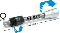 HAZET Keil(rippen)riemenscheibe-Werkzeug 4641/2 - Vierkant12,5 mm (1/2 Zoll) - Innen Vielzahn Profil XZN - Anzahl Werkzeuge: 2