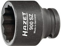 HAZET Schlag-, Maschinenschrauber Steckschlüsseleinsatz - Doppelsechskant 900SZ-22 - Vierkant12,5 mm (1/2 Zoll) - Außen-Doppel-Sechskant-Tractionsprofil - 22 mm