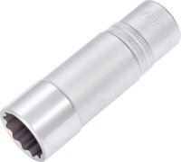 HAZET Steckschlüsseleinsatz - Doppelsechskant 900TZ-21 - Vierkant12,5 mm (1/2 Zoll) - Außen-Doppel-Sechskant-Tractionsprofil - 21 mm