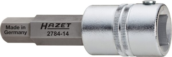 HAZET Bremssattel Schraubendreher-Steckschlüsseleinsatz 2784-14 - Vierkant20 mm (3/4 Zoll) - Innen-Sechskant Profil - 14 mm