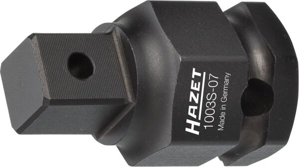 HAZET Schlag-, Maschinenschrauber Adapter 1003S-07 - Außen-Sechskant 24 mm - Vierkant 12,5 mm (1/2 Zoll)