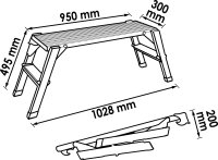 VIGOR Sicherheits-Laufbühne - Aluminium - V4638