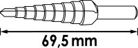 VIGOR HSS-Stufenbohrer - 4 – 12 mm -...