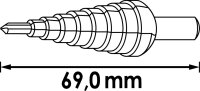 VIGOR HSS-Stufenbohrer - 4 – 30 mm -...