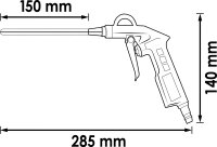 VIGOR Ausblas-Pistole - lang - V7135-150