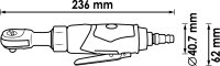 VIGOR Luftratsche - V5674 - Vierkant 6,3 mm (1/4 Zoll) -...