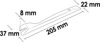 VIGOR Lösehebel und Cliplöser - gezackt - V1371-6