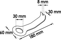 VIGOR Lösehebel und Cliplöser mit Zugöse - V2492 - 30 mm