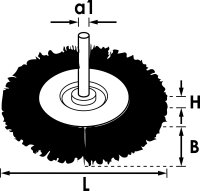 VIGOR Scheibenbürste - 100 mm - grob - V6803-100