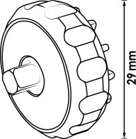 VIGOR Fingerratsche - V2941 - Vierkant 6,3 mm (1/4 Zoll), Sechskant6,3 (1/4 Zoll) - 29 mm