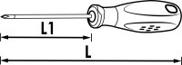 VIGOR Schraubendreher mit Schlagkappe - 1,6 x 8 - V5042 - Schlitz Profil - 1.6 x 8 mm