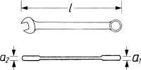 VIGOR Ratschen-Ring-Maulschlüssel - lang - V1008 - Außen-Sechskant Profil, Außen-Doppel-Sechskant Profil - 8 mm