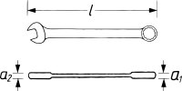 VIGOR Ratschen-Ring-Maulschlüssel - lang - V1009 - Außen-Sechskant Profil, Außen-Doppel-Sechskant Profil - 9 mm