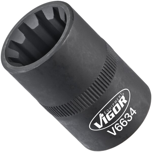 VIGOR Steckschlüsseleinsatz - V6634 - Vierkant12,5 mm (1/2 Zoll) - Rillenprofil - 20 mm