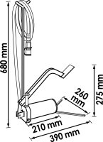 VIGOR Hydraulische Fußpumpe - V2847 - Anzahl...