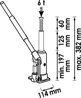 VIGOR Flaschen-Wagenheber 6 Tonnen - V2478