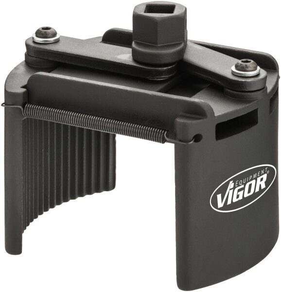 VIGOR Ölfilter-Spannschlüssel - 115 – 140 mm - universal - V4415 - Außen-Sechskant 24 mm, Vierkant12,5 mm (1/2 Zoll) - 115 - 140