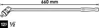 VIGOR Gelenkgriff mit Umschaltknarre - V4884 - Vierkant 12,5 mm (1/2 Zoll) - 660 mm