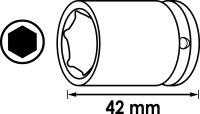 VIGOR Schlagschrauber Steckschlüsseleinsatz Satz - kurz - V5550S - Vierkant12,5 mm (1/2 Zoll) - Außen-Sechskant Profil - 10 – 24 - Anzahl Werkzeuge: 13