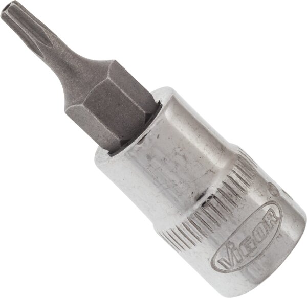 VIGOR Schraubendreher-Einsatz - V2596N - Vierkant6,3 mm (1/4 Zoll) - Tamper Resistant TORX® Profil - T9H