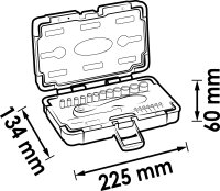 VIGOR Steckschlüssel Satz - V3734N - Vierkant6,3 mm...