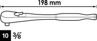 VIGOR Feinzahn-Umschaltknarre - Standard - V4945-S -...