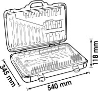 VIGOR Steckschlüssel Satz - V3277N - Sechskant8 (5/16 Zoll), Vierkant6,3 mm (1/4 Zoll), Vierkant10 mm (3/8 Zoll), Vierkant12,5 mm (1/2 Zoll) - Außen TORX® Profil, Außen-Sechskant Profil, Innen TORX® Profil, Innen-Sechskant Profil, Kreuzschlitz Profil PH,