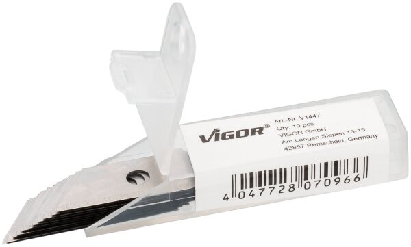 VIGOR Trapez-Ersatzklingen - V1447 - Anzahl Werkzeuge: 10