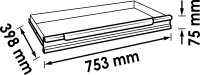 VIGOR Schublade - flach - 753 x 398 x 75 mm - für Series XL - Series XL Spezial - V4112