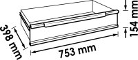 VIGOR Schublade - hoch - 753 x 398 x 154 mm - für Series XL - V4111