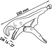 VIGOR Maul-Gripzange - V3739 - 16 – 27 mm