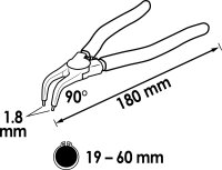 VIGOR Sicherungsring-Zange - V1719 - 180 mm