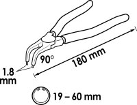 VIGOR Sicherungsring-Zange - V1718 - 180 mm