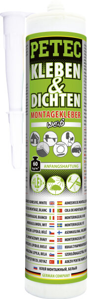 PETEC Kleben & Dichten 290ml, Verschiedene Farben (9452)