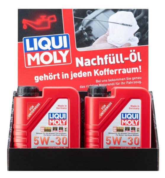 LIQUI MOLY Thekendisplay Nachfüll-Öl 5W-30 (8x21286) 8 l (21287)