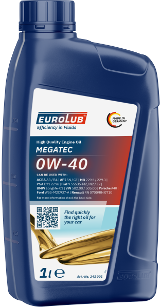 EUROLUB MEGATEC 0W-40  API SN