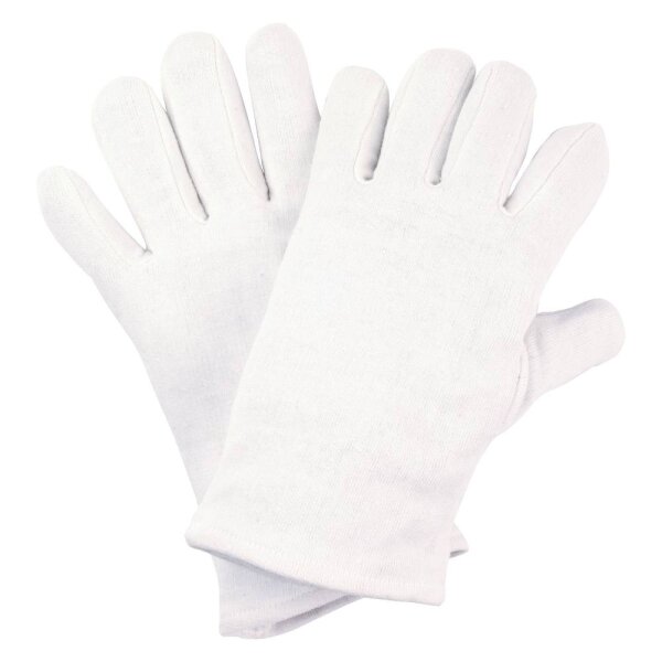 Nitras Baumwoll-Trikot-Handschuhe, weiß, gebleicht (530)