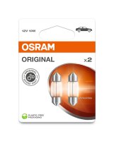 OSRAM Original 12V 10W 31mm Soffitte Doppelblister 6438-2NL