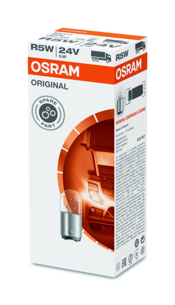 OSRAM Original 24V 5W Metallsockel 5626, 2,96 €