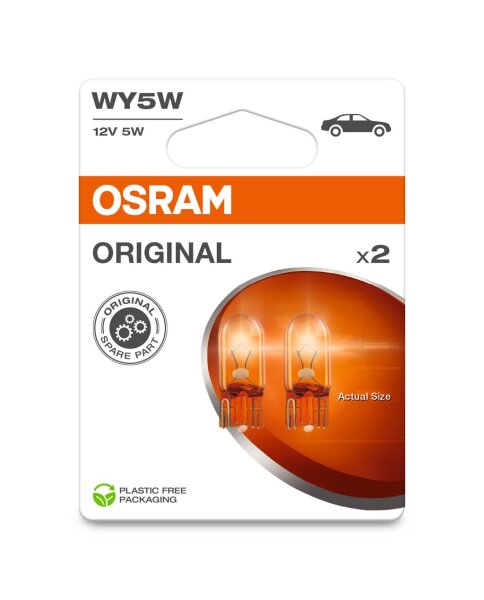 OSRAM Original WY5W 12V Doppelblister Eco Natural Amber 2827NA-2BL
